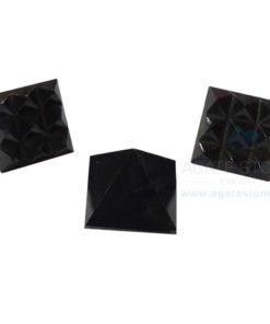 Black Obsidian 9 Pyramid Plate