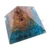 Blue Orgone Energy Pyramid With Crystal Point