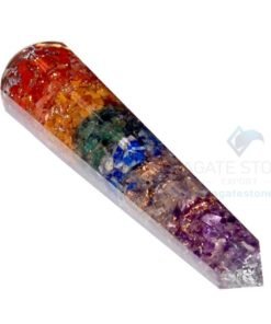 Chakra Layer Orgone Faceted massage wands