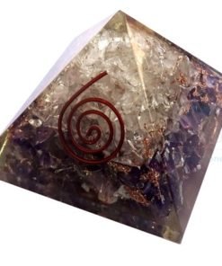 Crystal-Amethyst Orgone Pyramid