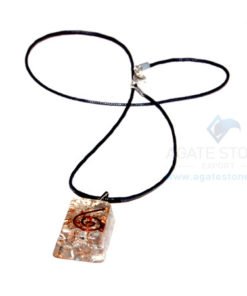 Crystal Orgone Rectangle Pendant With Cord