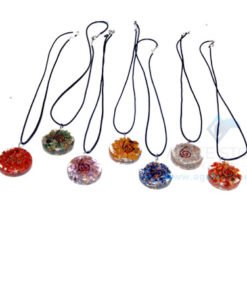 Disc Orgone Chakra Pendant Set With Cord