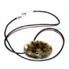 Green Jade Orgone Disc Pendant With Cord
