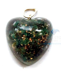 Green Jade Orgone Heart Pendant
