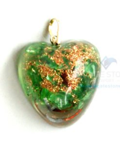 Green Onyx Orgone Heart Pendant