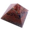 Mix Chakra Stone Orgone Layer Copper Pyramid With Point