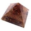 Mix Chakra Stone Orgone Pyramid With Snake Jasper Merkaba Star