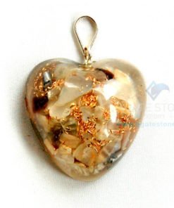 Moon Stone Orgone Heart Pendant