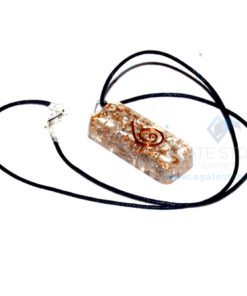 Moon Stone Orgone Long Rectangle Pendant With Cord