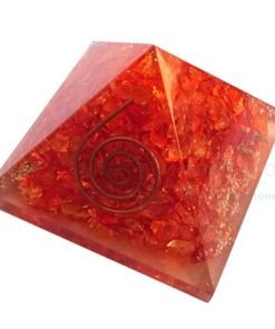 Orange Onyx Orgone Energy Chakra Pyramid