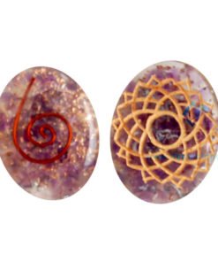 Orgone Engraved Crown Chakra Oval Cabochon
