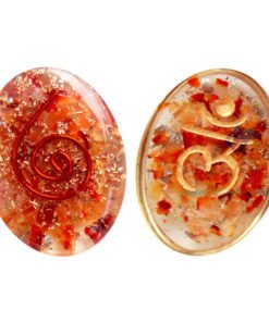 Orgone Sanskrit Sacral Chakra Oval Cabochon