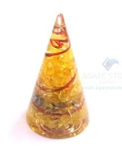 Orgonite Yellow Onyx Energy Cone