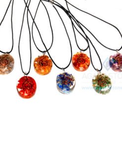 Oval Pendant Chakra Orgone Set With Cord