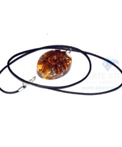Tiger Eye Orgone Oval Pendant With Cord