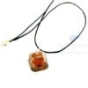 Tiger Eye Orgone Square Pendant With Cord