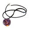 Violet Onyx Orgone Heart Pendant With Cord