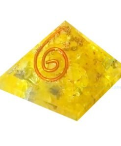 Yellow Onyx Energy Orgone Baby Pyramid