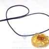 Yellow Orgone Disc Pendant With Cord