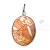 Uncut Gemstone Metal Coated Agate Stone Pendant-13