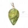 Uncut Gemstone Metal Coated Agate Stone Pendant-17