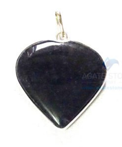Uncut Gemstone Metal Coated Agate Stone Pendant-25