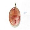 Uncut Gemstone Metal Coated Agate Stone Pendant-5