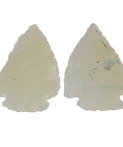 White Agate Stone Crystal Arrowheads