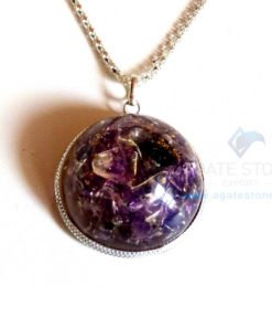 Dome Shaped Amethyst Orgonite Jewellery