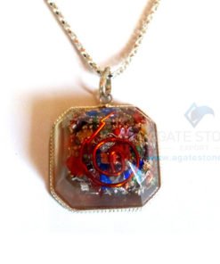 Faceted Square Mix Chakra Orgone Jewelry
