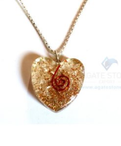 Heart Shaped Crystal Quartz Orgone Jewelry