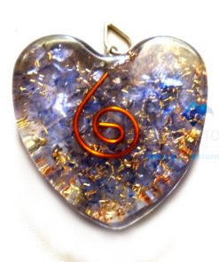Orgone Heart Shaped Indigo Onyx Pendant