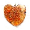 Orgone Heart Shaped Red Carnelian Pendant