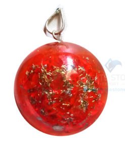 Orgonite Dome Shaped Red Onyx Pendant