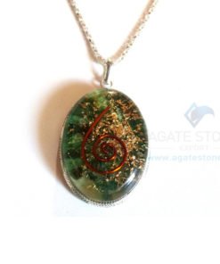 Oval Shaped Green Jade Orgone Jewelry