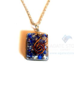 Rectangle Shaped Lapis Lazuli Orgonite Jewellery