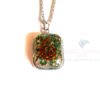 Rounded Square Green Jade Orgonite Jewellery