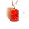 Square Shaped Red Onyx Orgonite Jewellery