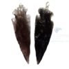 Black Glass Stone Arrowhead Pendant