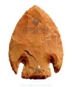 Carved Fish Agate Stone Arrowhead