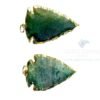 Green Electroplated Agate Stone Arrowhead