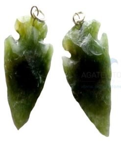 Greenish Agate Arrowhead Pendant