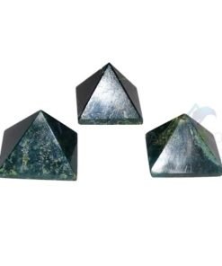 Moss Agate Stone Pyramid