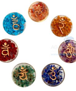 Orgone Disc Sanskrit Engraved Chakra without coil