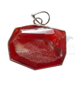 Red Agate Druzy Stone Pendant
