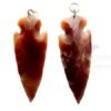 Reddish Small Agate Arrowhead Pendant