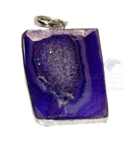 Violet Agate Druzy Stone Pendant