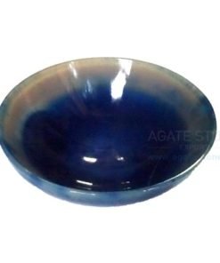 3 Inch Blue Onyx Agate Stone Bowl