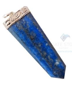 Lapis Lazuli Flat Gemstone Pencil Pendants