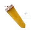 Yellow Aventurine Flat Pencil Gemstone Pendants